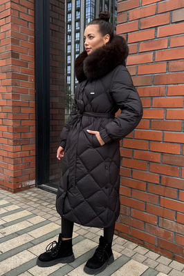 Зимний пуховик Vivilona женский с песцом